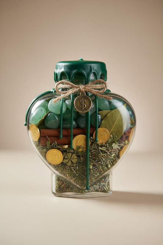 Herzform Geldfluss Spelljar neutral